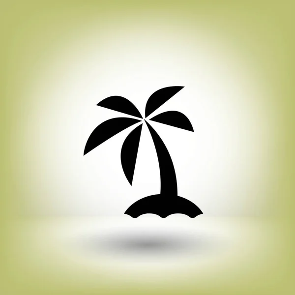 Піктограма острова з долонею — стоковий вектор