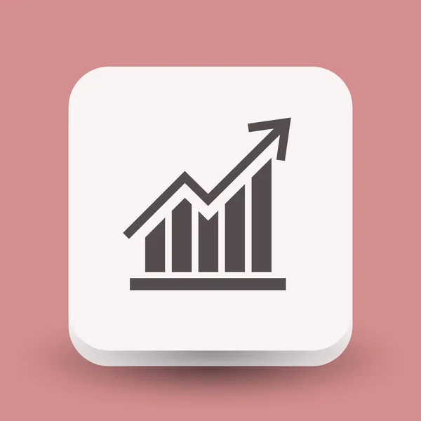 Pictograma de gráfico com seta — Vetor de Stock