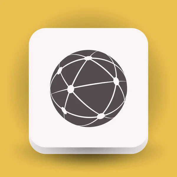 Pictograph van globe voor ontwerp. — Stockvector