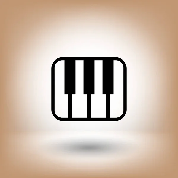 Иконка концепции музыкальной клавиатуры — стоковый вектор