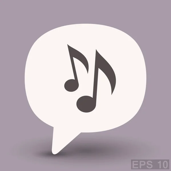 Pictogramme de note de musique — Image vectorielle