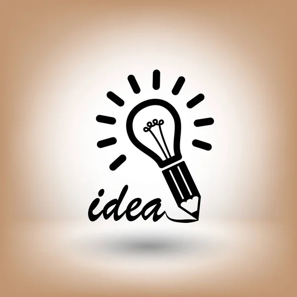 Idea bombilla icono — Archivo Imágenes Vectoriales