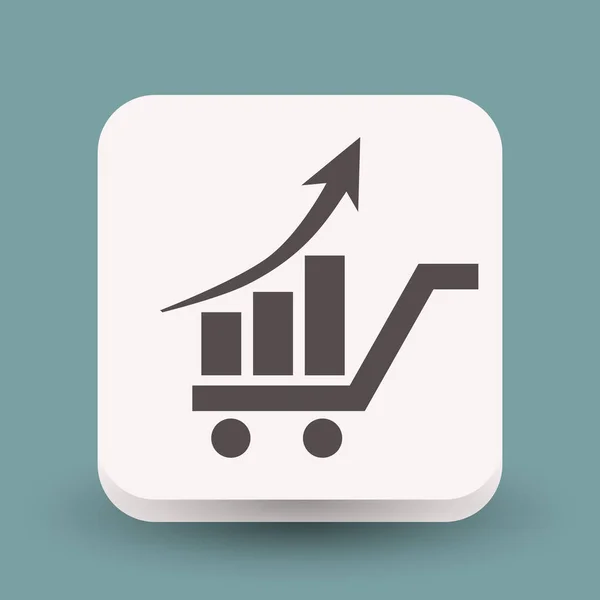 Pittogramma del grafico aziendale — Vettoriale Stock