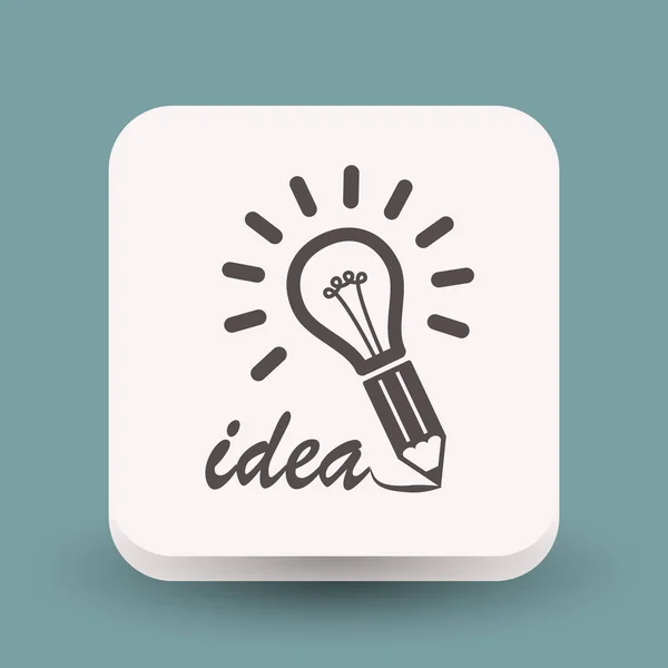 Idea light bulb icon — Stock Vector