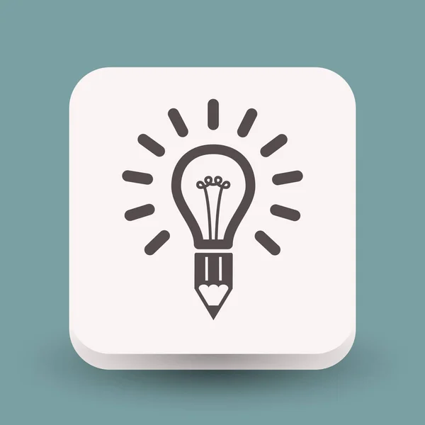 Idea light bulb icon — Stock Vector