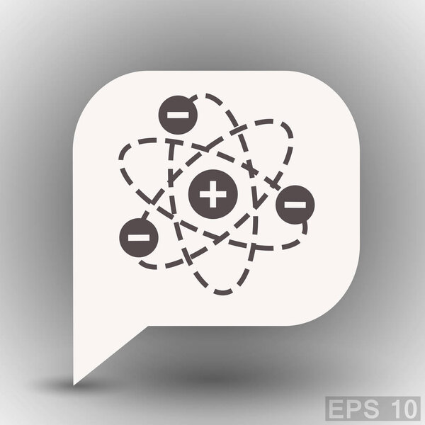 Pictograph of atom icon