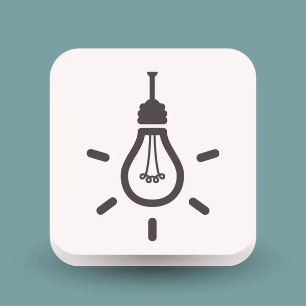 Idea icona lampadina — Vettoriale Stock