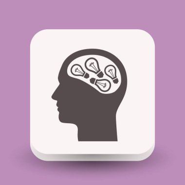 Ekibimizi ampul ve kafa kavramı simgesinin