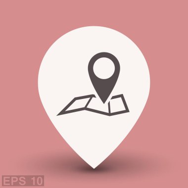 Harita simgesinde iğne