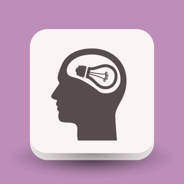 Ekibimizi ampul ve kafa kavramı simgesinin