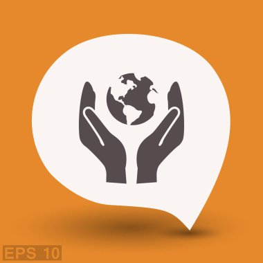 Ellerin simgesinde Küre  