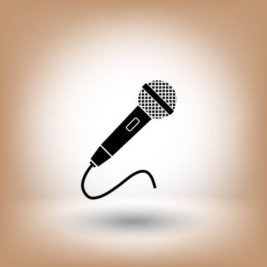 Mikrofon simgesi tasarım için. 