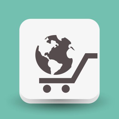 Alışveriş sepeti simgesini Küre