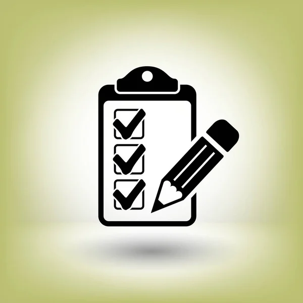 Checklist simple icon — Stock Vector