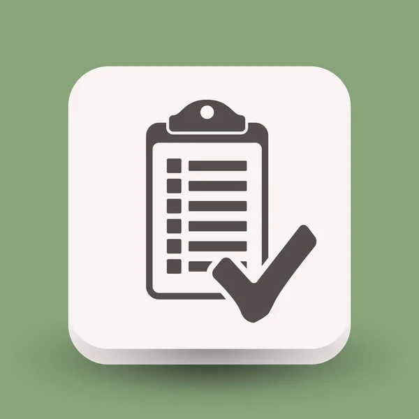 Checklist ícone simples —  Vetores de Stock