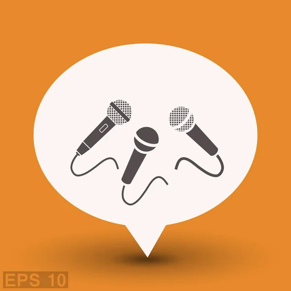 Microphones icon  for design — Stock Vector