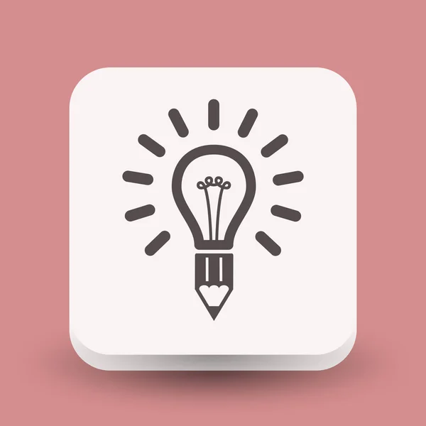 Idee gloeilamp pictogram — Stockvector