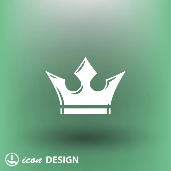 Kroon eenvoudige pictogram — Stockvector