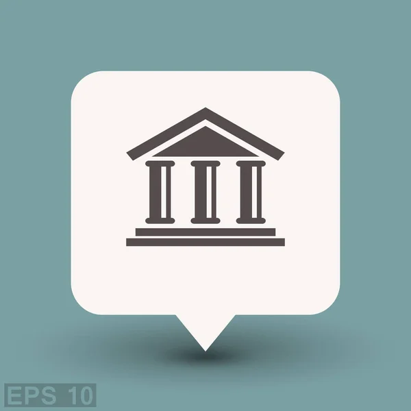 Pictograph van bank pictogram — Stockvector