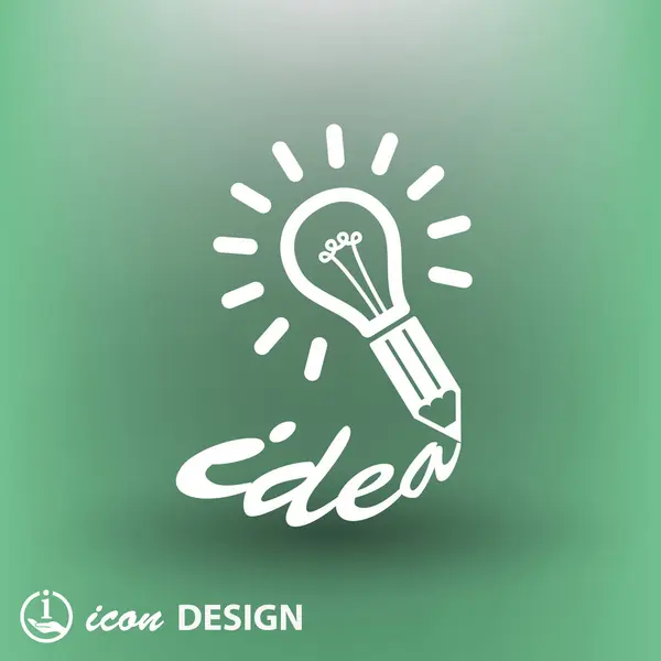 Idea light bulb icon — Stock Vector