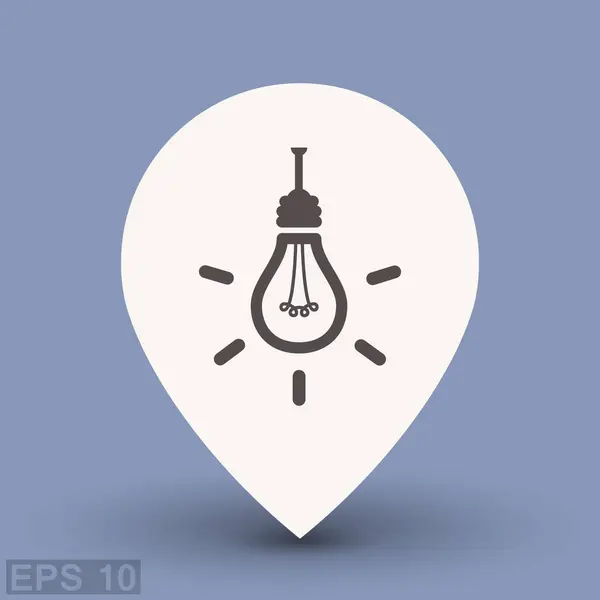 Ícone de lâmpada de ideia —  Vetores de Stock