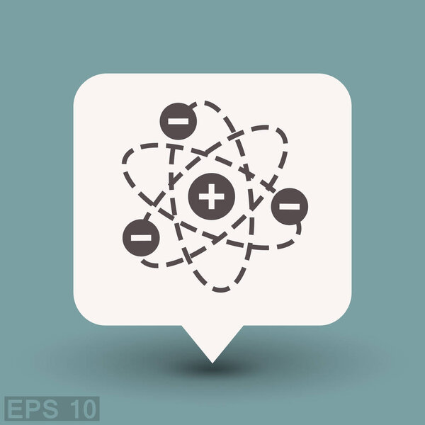 Pictograph of atom icon