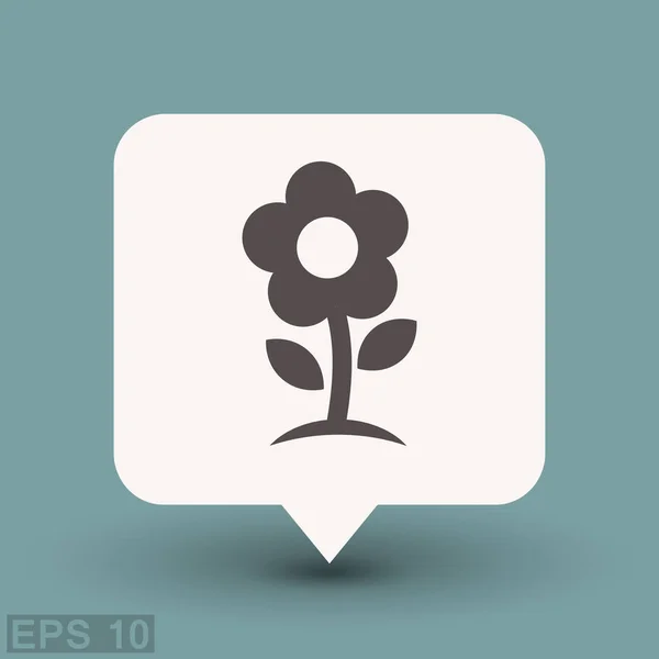 Pictograph van bloem voor ontwerp. — Stockvector