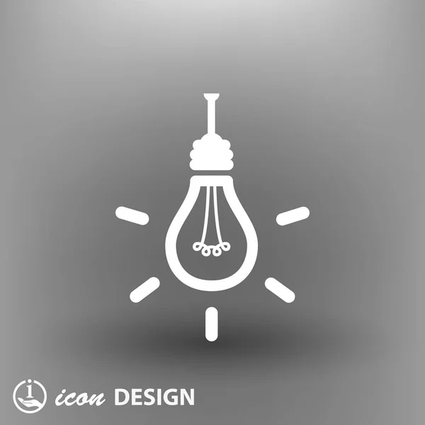 Idé-lampa ikonen — Stock vektor
