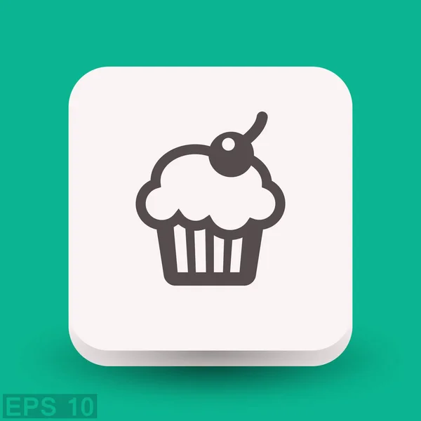 Pictografía del icono de la torta — Vector de stock