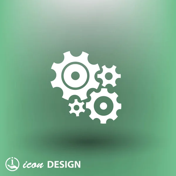 Design der Getriebe-Ikone — Stockvektor