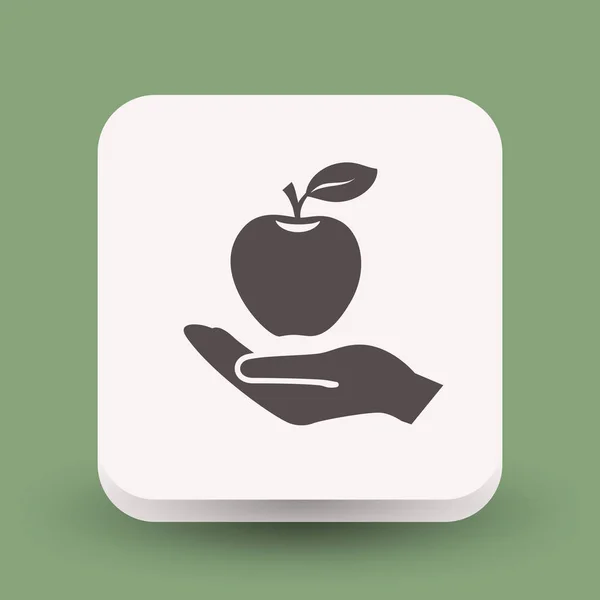 Design of apple icon — Stock Vector