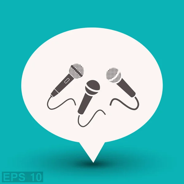 Microphones icon  for design — Stock Vector