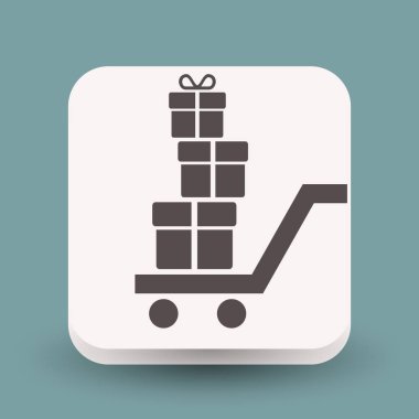 alışveriş sepeti simgesi olarak Hediyelik kutu