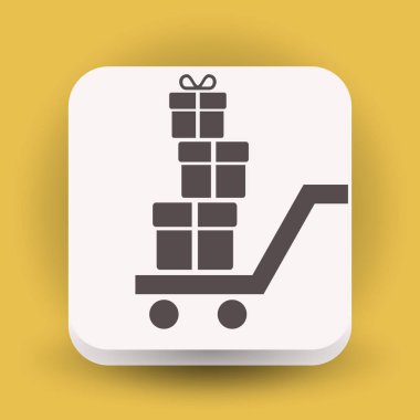 alışveriş sepeti simgesi olarak Hediyelik kutu