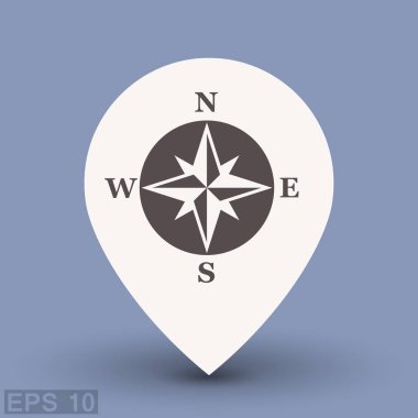 Pictograph of compass icon clipart