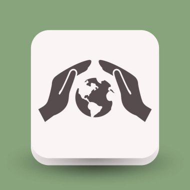 Ellerin simgesinde Küre  