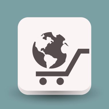 Alışveriş sepeti simgesini Küre