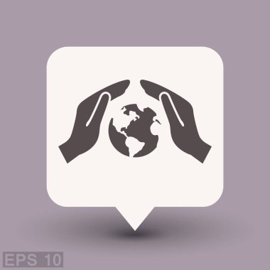 Ellerin simgesinde Küre  