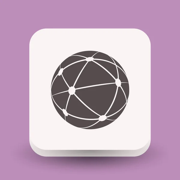 Pictograph van globe voor ontwerp. — Stockvector