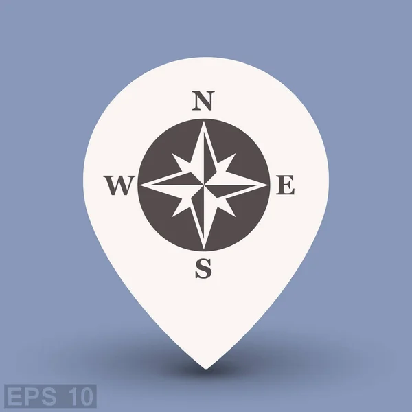 Ikony Symbols ikona kompas — Wektor stockowy