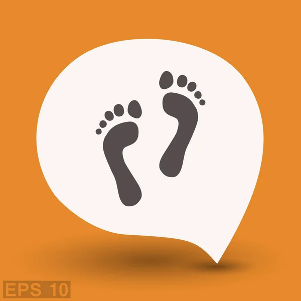 Pictograph of footprints concept icon — Stock Vector