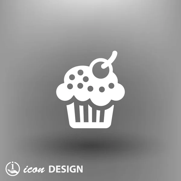 Pictografía del icono de la torta — Vector de stock