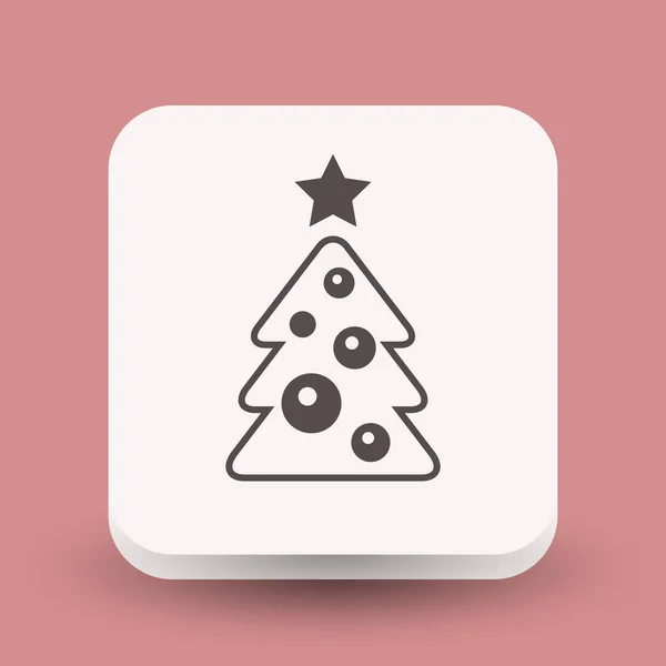 Pictograph van kerstboom — Stockvector