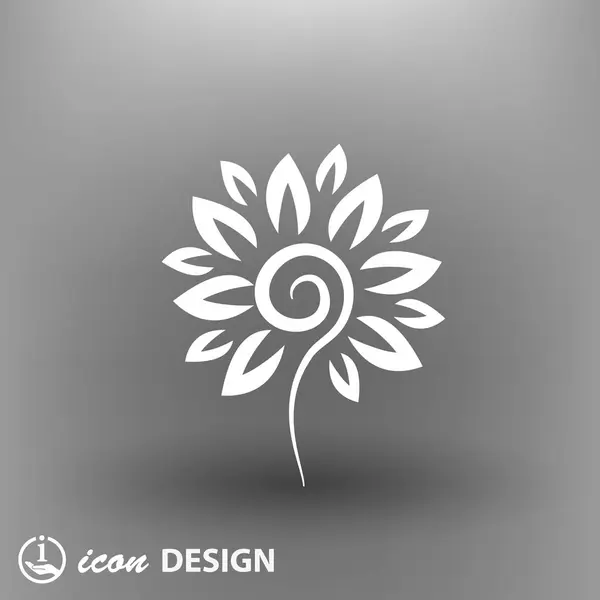 Piktogramm der Blume zur Gestaltung. — Stockvektor