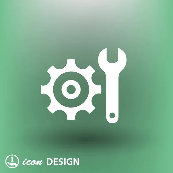 Design der Getriebe-Ikone — Stockvektor