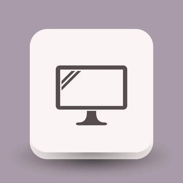 Ikona počítačového monitoru — Stockový vektor