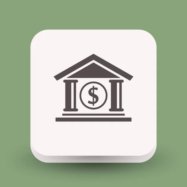 Pictogramme simple de la banque — Image vectorielle