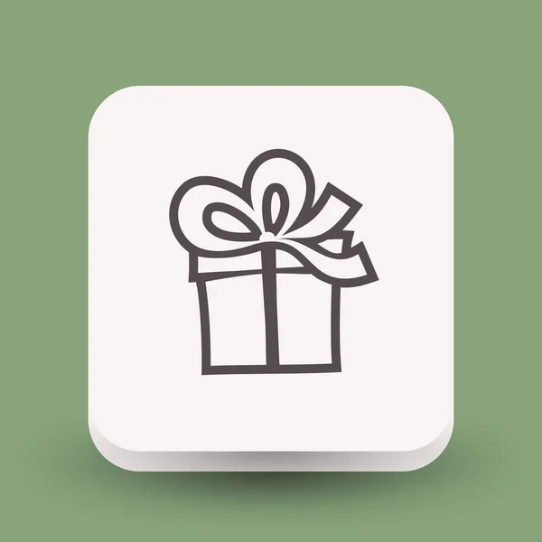 Εικονίδιο κουτί δώρου — Διανυσματικό Αρχείο