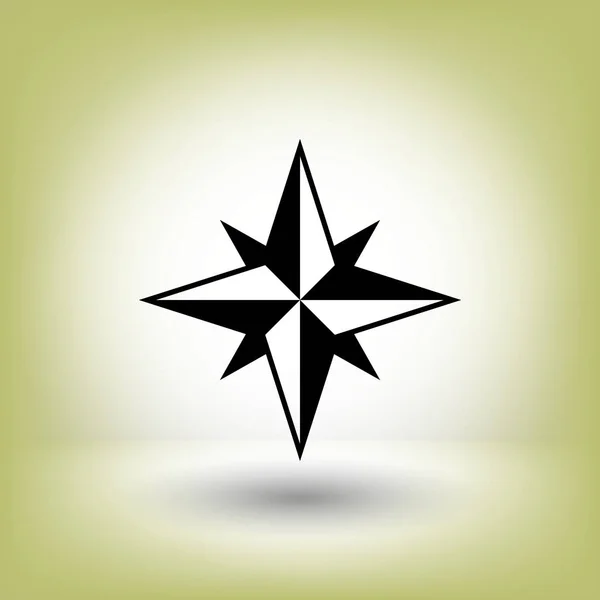 Pictograma do ícone da bússola — Vetor de Stock
