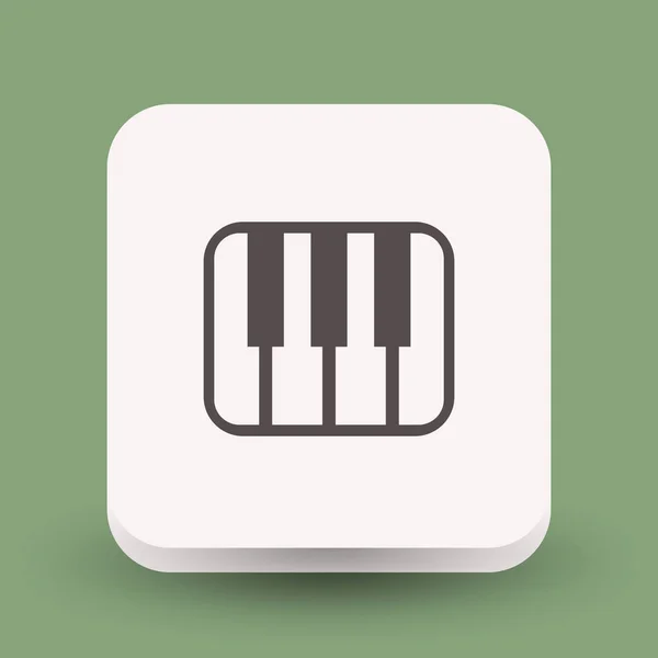 Pictograma de música ícone conceito teclado — Vetor de Stock